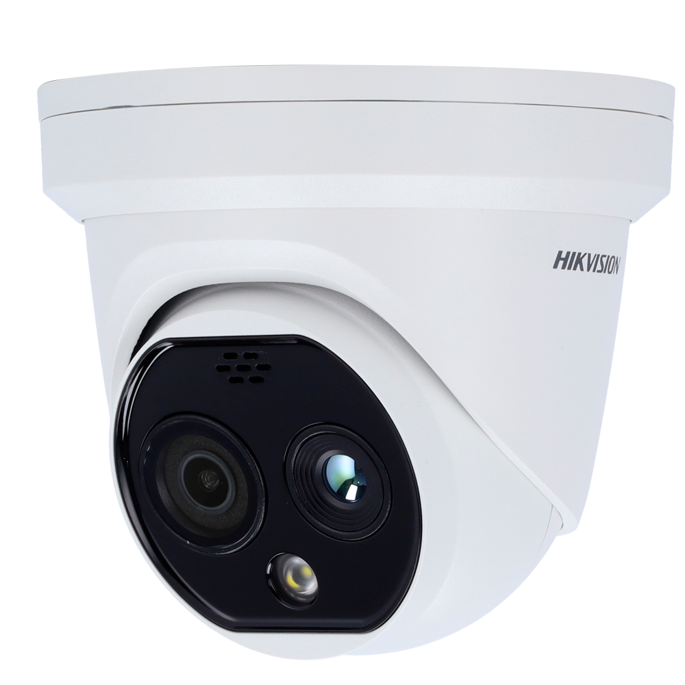 (DS-2TD1217-2/QA) Caméra thermique Dual IP Hikvision Gamme PRO - Capteur thermique 160x120 VOx | Objectif 1.8 mm - Capteur optique 1/2.7” 4 Mpx | Objectif 2 mm - Sensibilité thermique ≤ 40mK - Audio | Alarmes | MicroSD | IP67 - Intervalle de mesure temp -20~150ºC / ± 8ºC