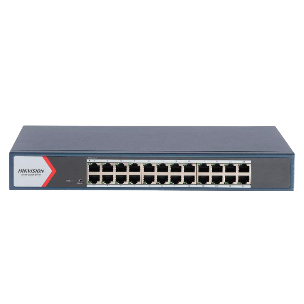 (DS-3E1524-EIV3) Switch manageable Gigabit Hikvision - 24 RJ45 10/100/1000 Mbps  - VLAN/Isolation du port/Dértection de boucle/LLDP - Agrégation de liens/PoE Watchdog/SNMP