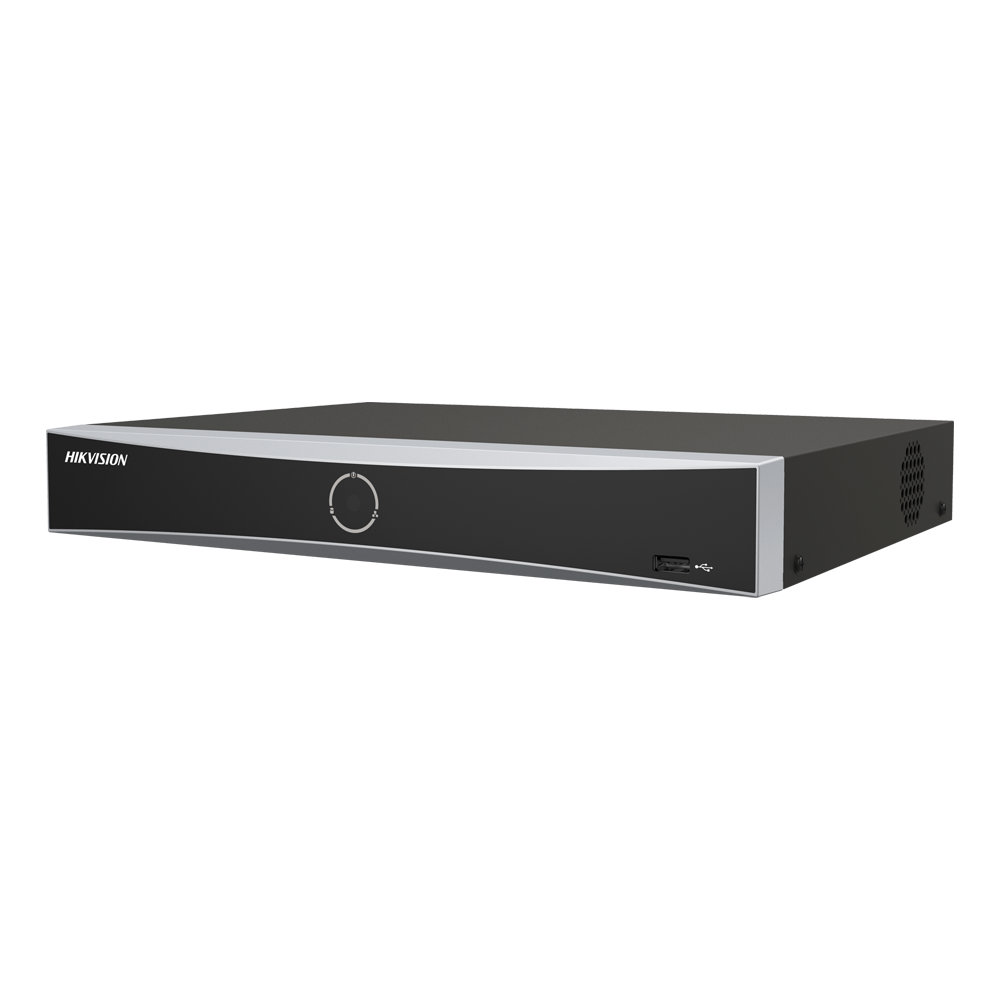 (DS-7604NXI-K1(D)) Enregistreur NVR 4 CH IP Gamme PRO Hikvision - Résolution maximale 12Mpx@2ch - Bande passante 40 Mbps - Audio | Prend en charge 1 disque dur - Détection de mouvement 2.0 - Reconnaissance des visages | AcuSense