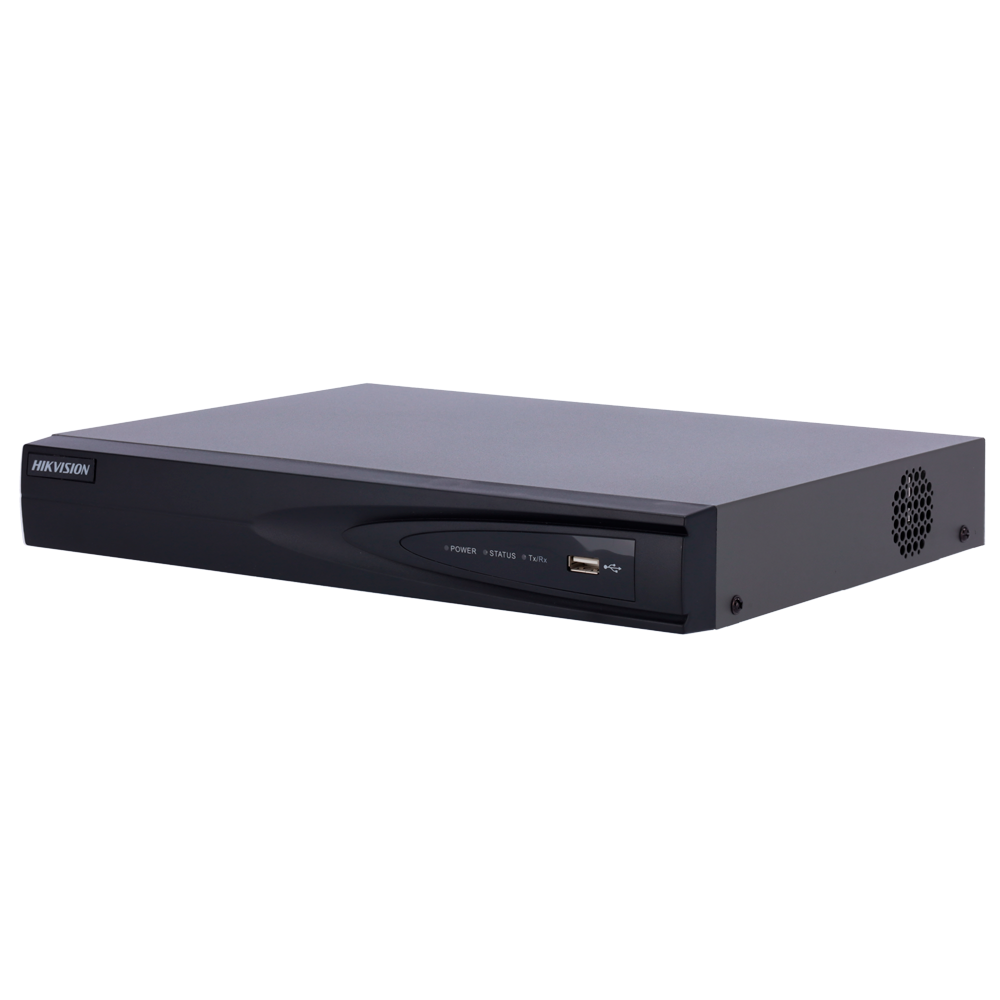(DS-7608NI-K1/8P(C)/alarm) Hikvision - Gamme PRO - Enregistreur NVR 8 canaux IP PoE 75 W - Résolution maximale 8Mpx@1ch | Alarmes - Bande passante 80 Mbps | Supporte 1 disque dur - Détection de mouvement 2.0