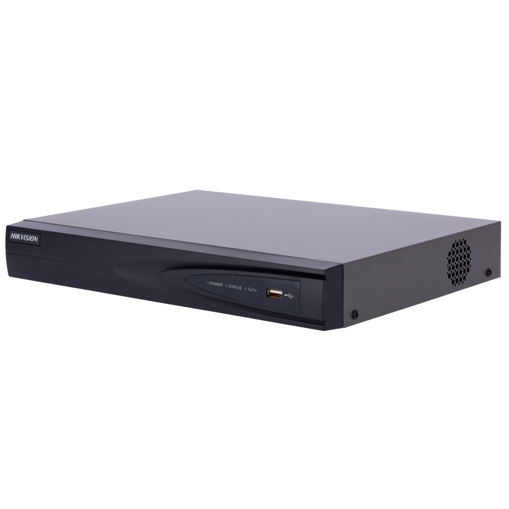 (DS-7608NI-Q1/8P(D)) Hikvision - Gamme PRO - Enregistreur NVR 8 canaux IP PoE 75 W - Résolution maximale 8Mpx - Bande passante 80 Mbps - Détection de mouvement 2.0 4 canaux