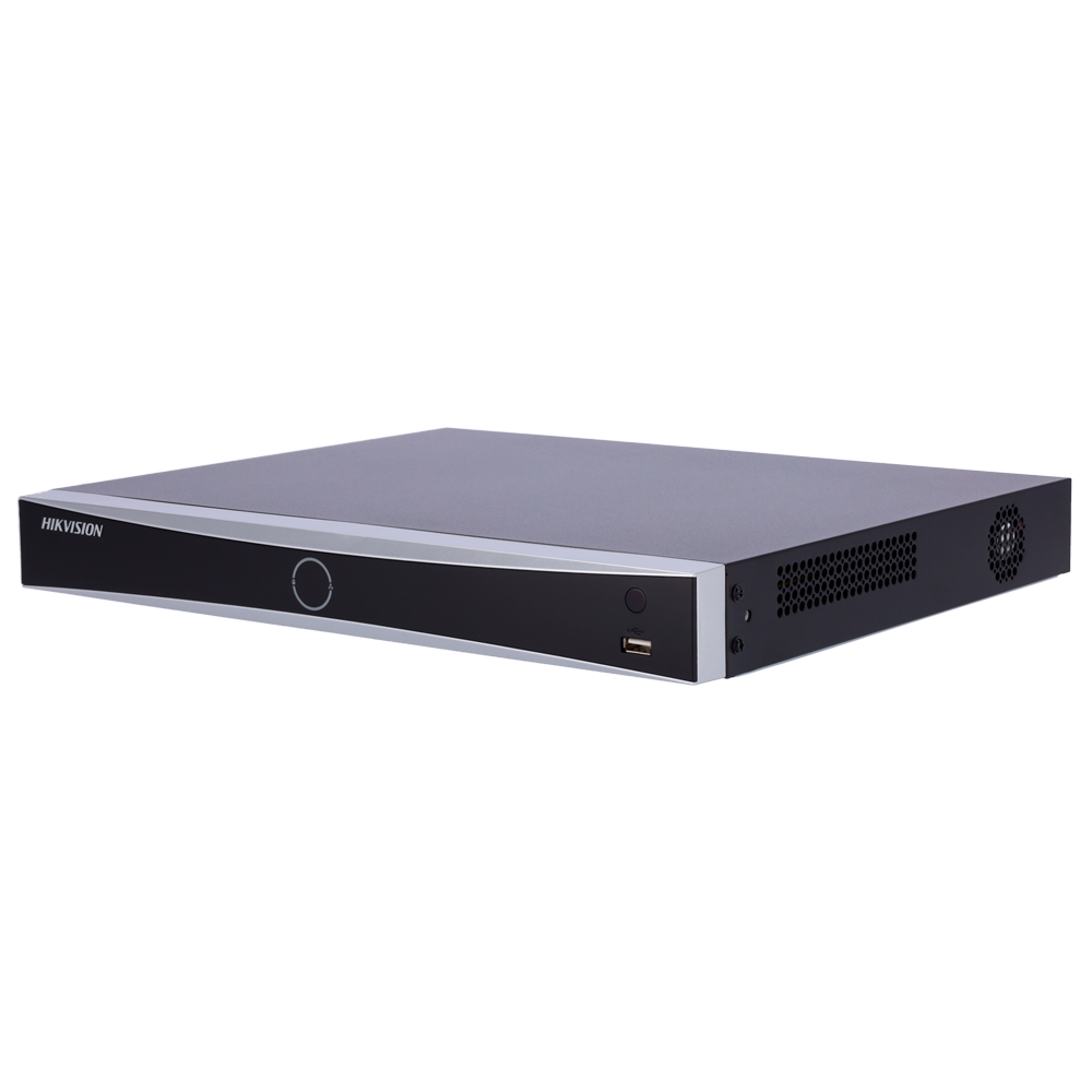 (DS-7616NXI-I2/16P/VPro) Hikvision - Gama PRO - Grabador NVR 16 CH IP / 16x Puertos POE af/at - Resolución máxima 12Mpx@2ch | Alarmas | AcuSense - Ancho de banda 256 Mbps | Admite 2 discos duros - AcuSeek, búsqueda basada en texto hasta en 16CH