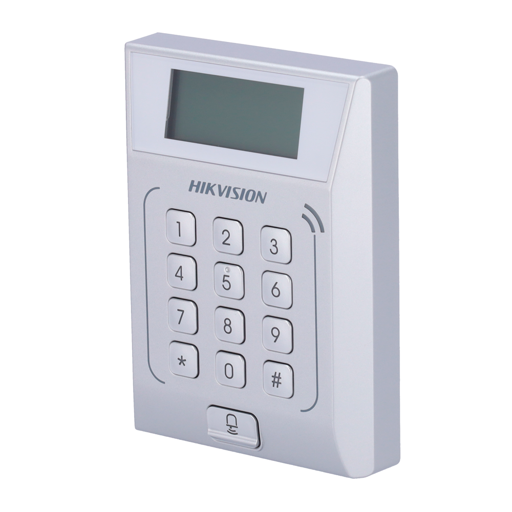 (DS-K1T802M) Contrôle d'accès - Carte MF et PIN - 3.000 utilisateurs | 10.000 registres - TCP/IP - 128 x 64 LCD | Contrôleur intégré - Logiciel iVMS-4200