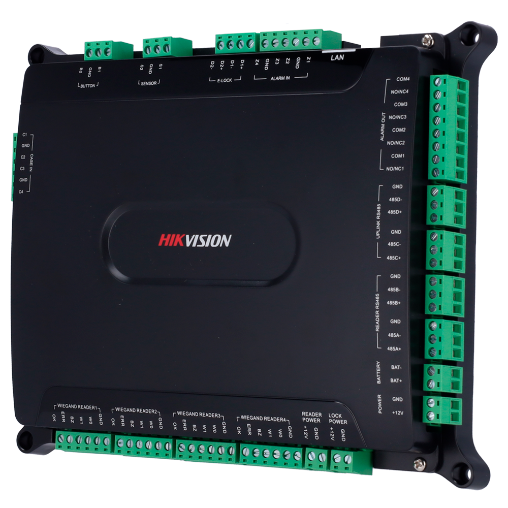 (DS-K2602T-MAINBOARD) Contrôleur d'accès à multi-identification - Reconnaissance faciale, empreinte digitale, carte, QR ou PIN - 2 portes | Communication TCP/IP et RS485 - 4 lecteurs par Wiegand | 4 lecteurs par OSDP - Sans boîtier - Logiciel iVMS-4200