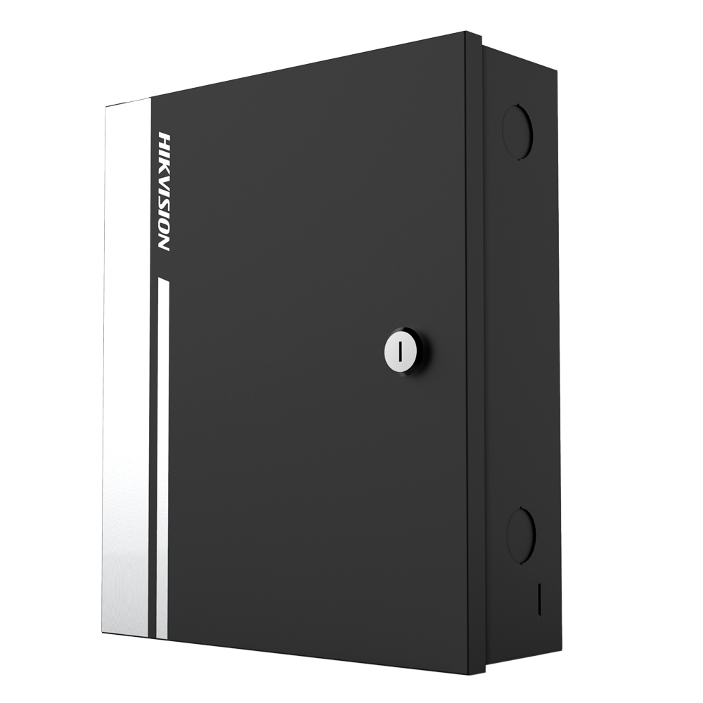 (DS-K2801) Contrôleur d'accès - Carte, QR ou PIN - 1 porte | communication TCP/IP - 2 lecteurs par Wiegand - Boîtier avec alimentation électrique - Logiciel iVMS-4200