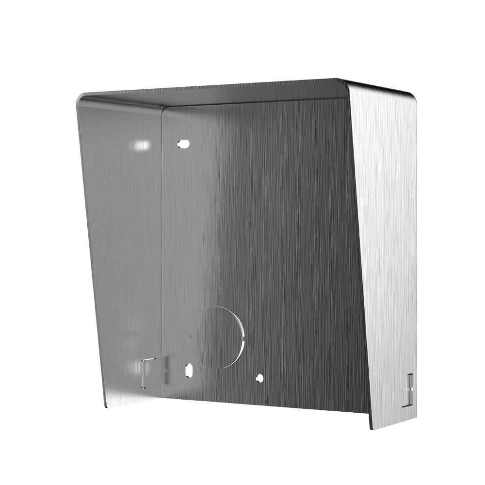 [DS-KABD8003-RS1/S] (DS-KABD8003-RS1/S) Boîte de registre de surface - Jusqu'à 1 module - Spécifique pour les portiers vidéo Hikvision - Compatible avec les modules Hikvision - Avec visière - Panneau fabriqué en acier inoxydable
