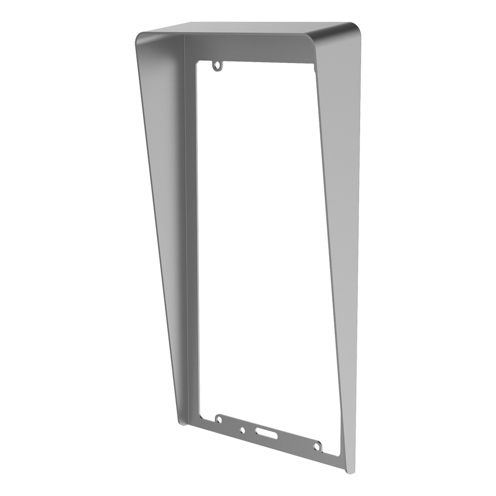 (DS-KABV8113-RS/FLUSH) Support de montage encastré avec visière - Spécifique aux interphones vidéo - Compatible avec DS-KV8x13-WME1(C) - Orifices de connexion - Dimensions: 186 (H) x 97 (L) x 31 (Pr) mm - Fabriqué en SECC