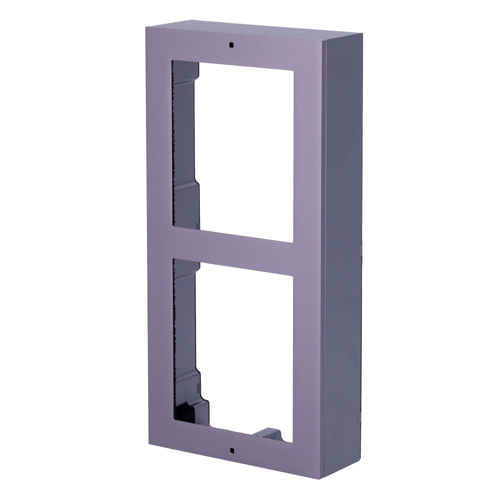 (DS-KD-ACW2) Boîte de registre de surface - Pour jusqu´à 2 modules - Spécifique pour les portiers vidéo Hikvision - Compatible avec les modules Hikvision - Boîtier en aluminium qualité aviation - Panneau fabriqué en aluminium qualité aviation