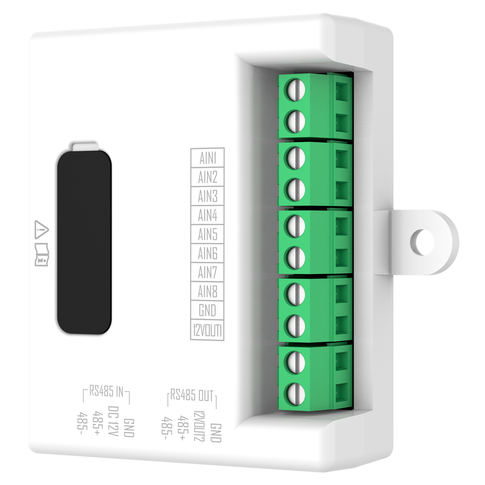 (DS-KD-AL8) Módulo extensor de entradas de alarma - 8 canales de entrada de alarma - 1 canal de salida de 12 VDC - Conexión RS485 - Compatible con videoportero modular Hikvision - Conexión de extensores en cascada