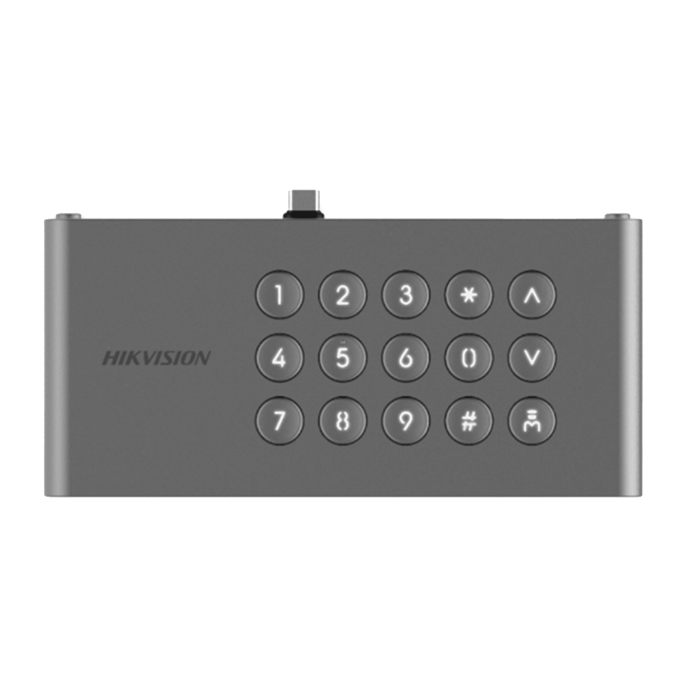 (DS-KDM9633-KP) Module périphérique - Rajoute un clavier physique - Connexion USB - Ouverture avec code PIN - Apte pour extérieur IP65 - Compatible avec DS-KD9633