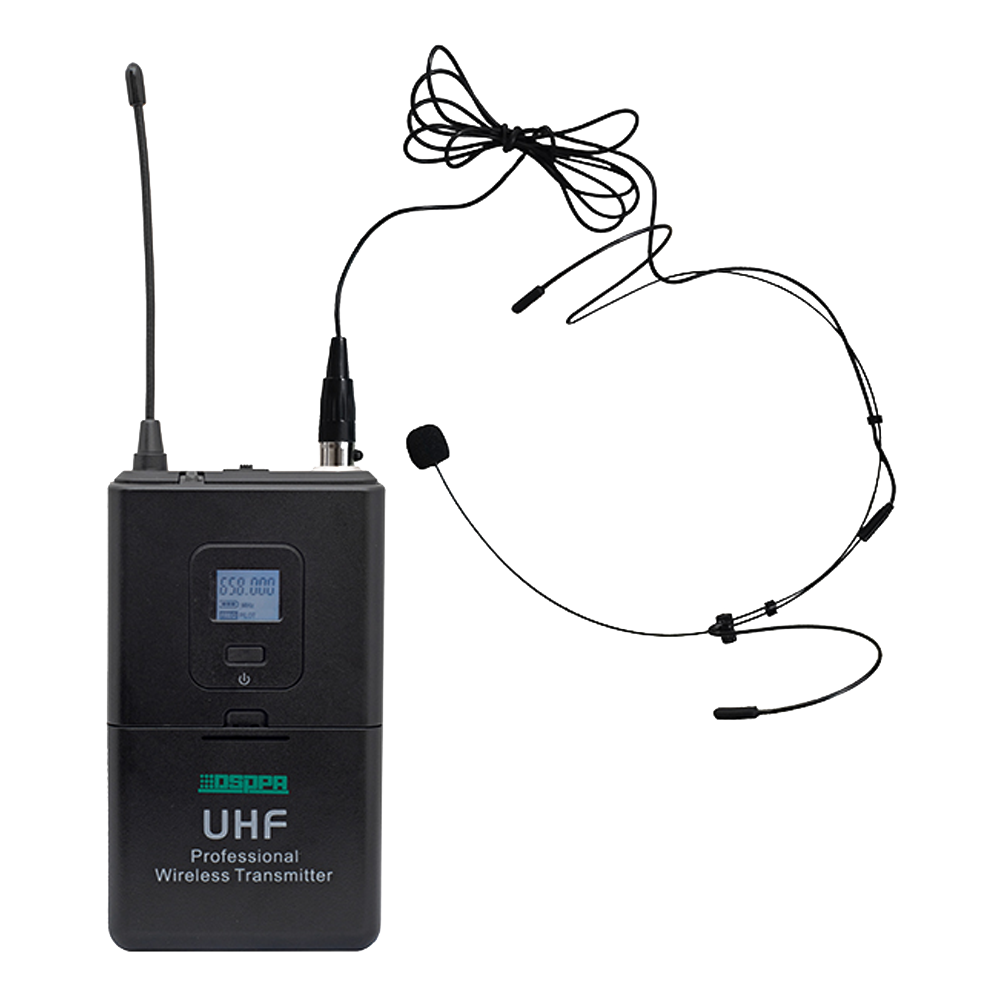 (DSPPA-D5813) Micrófono de diadema - UHF - Control de volumen - Hasta 8h de autonomía - Compatible con receptor DSPPA-D5815