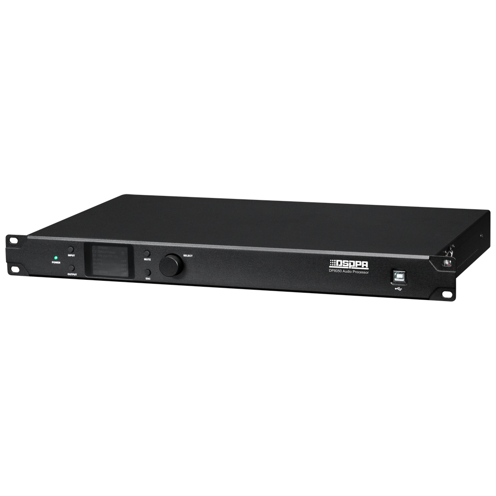 (DSPPA-DP8050) Procesador de audio - 8 entradas y 8 salidas - Ecualizador - Control automático de ganancia - Cancelación de eco - Control activo de ruido