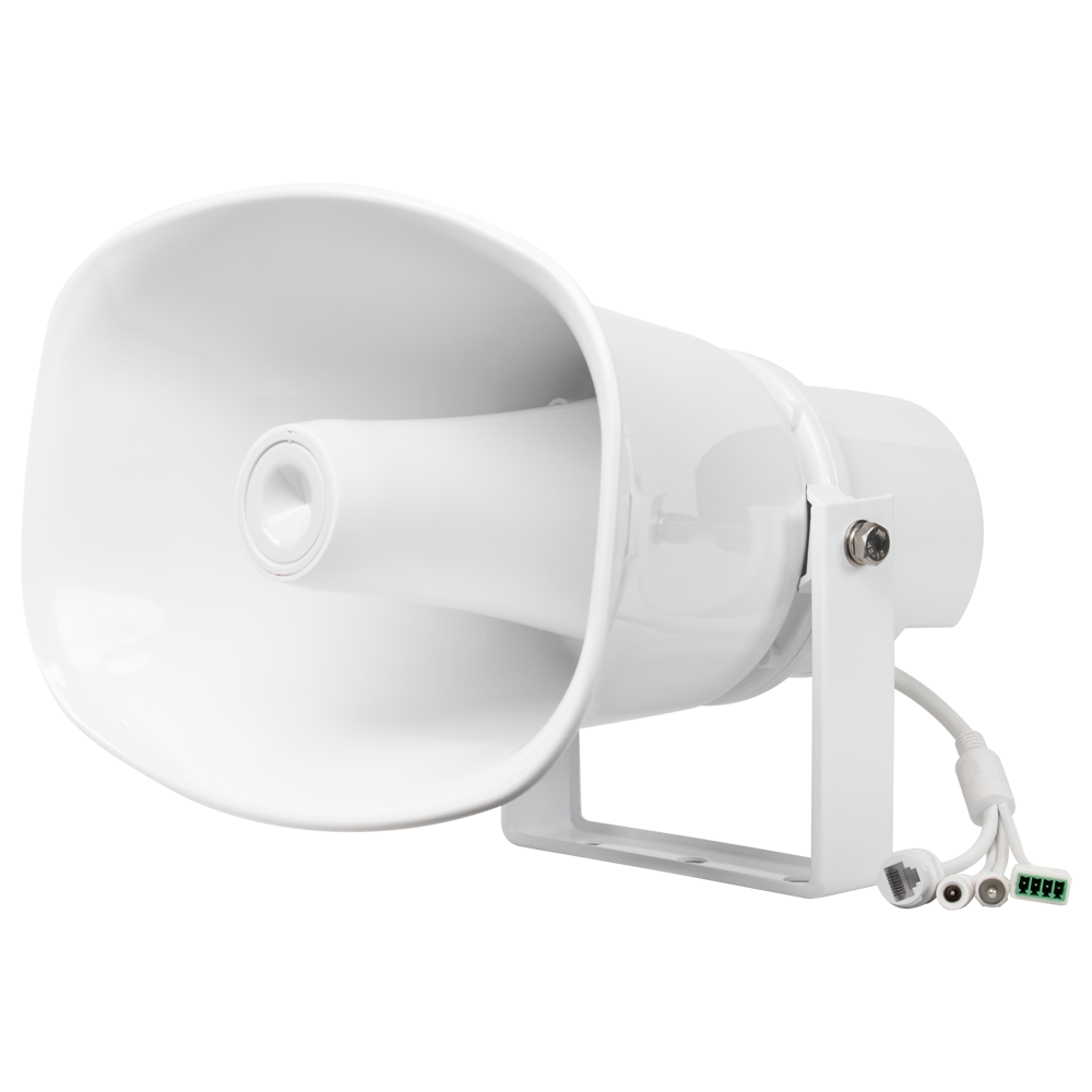 (DSPPA-POE170VF) Bocina IP - Protocolo ONVIF - Formatos MP3 y WAV - PoE+ o DC - Plástico ABS