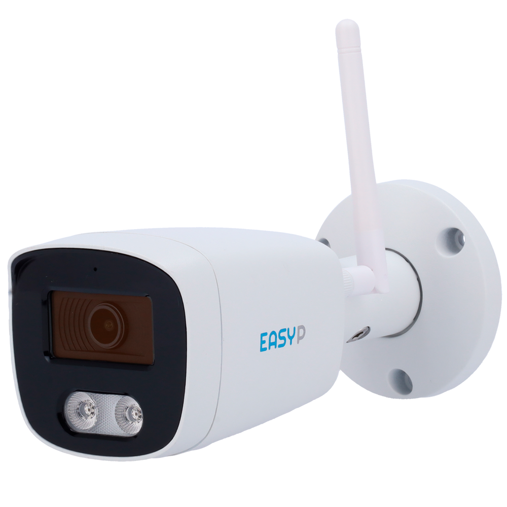 (EP-IPB120A-4-WIFI6) Caméra Bullet IP AI EASY-P - 4MP | Objectif 2.8 mm - IR 30 m | Mic  - Installation Plug &amp; Play - Prise en charge de l'UMD et de la détection de mouvement 2.0 - IP67 | Wifi6 | P2P | Métal