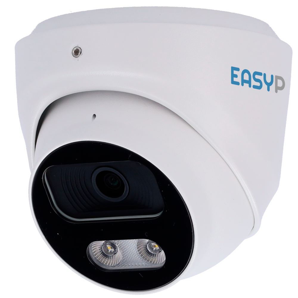 (EP-IPT220A-5-DL) Cámara Bullet IP AI EASY-P - 5MP | Lente 2.8 mm - IR 40 m | Luz blanca 30 m | Mic - Compatibilidad total con Uniview y Hikvision - Soporta UMD y Motion Detect 2.0 - IP67 | PoE | P2P | Metal
