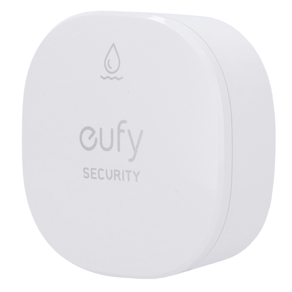 (EUFY-ALARM-WATER) Capteur d'inondation et de gel Eufy  - Sans fil 868 MHz - Compatible avec le système d'alarme Eufy - Bouton d'accès rapide à HomeBase - Fonctionne avec des piles - Apte pour intérieur