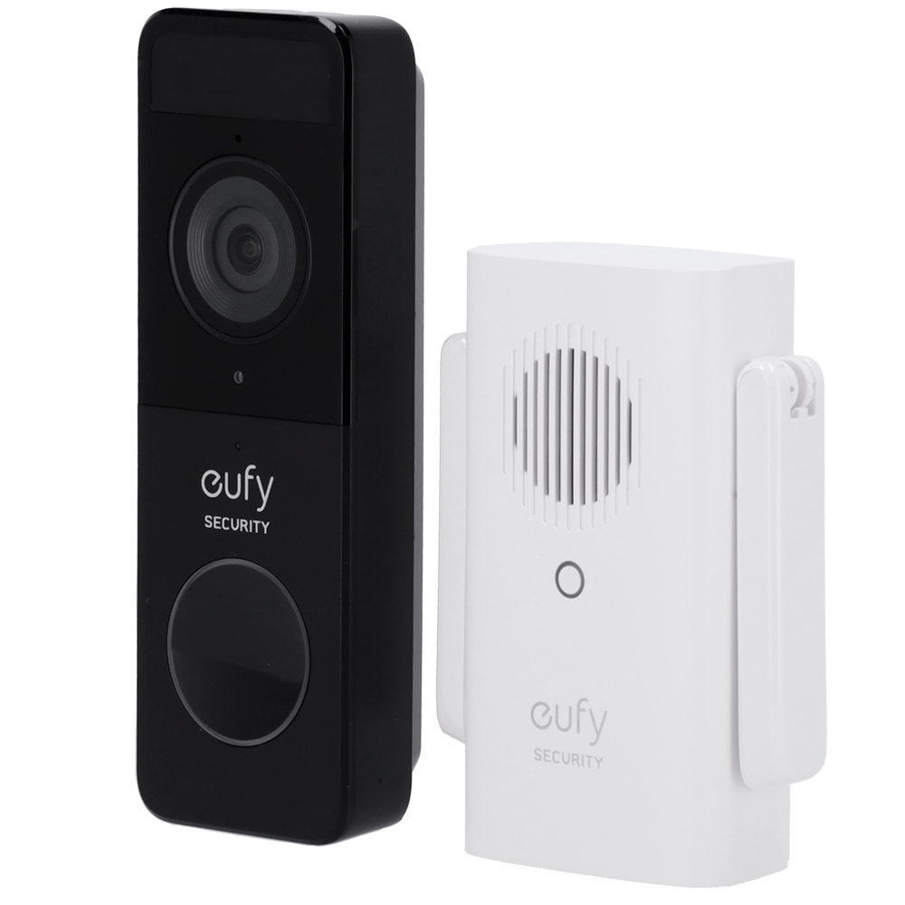 (EUFY-DOORBELL-C211) Kit de sonnette Wi-Fi avec vidéo Eufy par Anker - Résolution 1080p - Détection de visages et de corps humains  - Jusqu'à 120 jours de batterie - Stockage intégré 16 Go   - Adapté pour extérieur