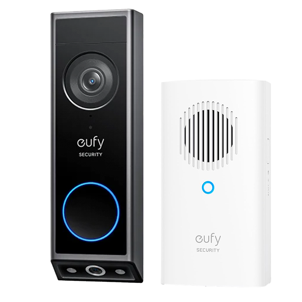 (EUFY-DOORBELL-E340-KIT) Kit de sonnette Wi-Fi à double caméra Eufy par Anker - Résolution 2K - Détection des colis et reconnaissance faciale  - Jusqu'à 120 jours de batterie - Stockage intégré 16 Go   - Adapté pour extérieur IP65