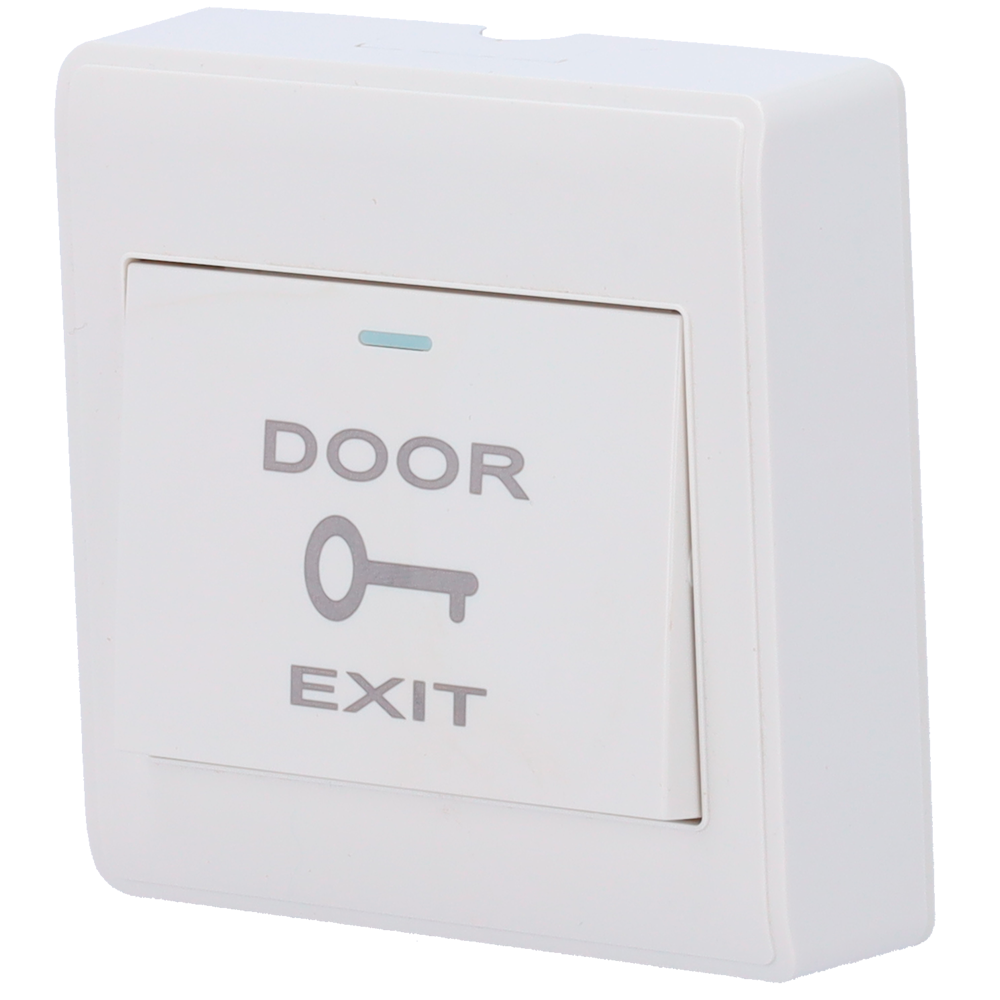 (EXITBUTTON301) Bouton poussoir de libération de porte - Usage professionnel - Testé 500.000 Utilisations - NO/COM | Surface - Dimensions 86 (H) x 86 (L) x 25 (P) mm - Fabriqué en plastique