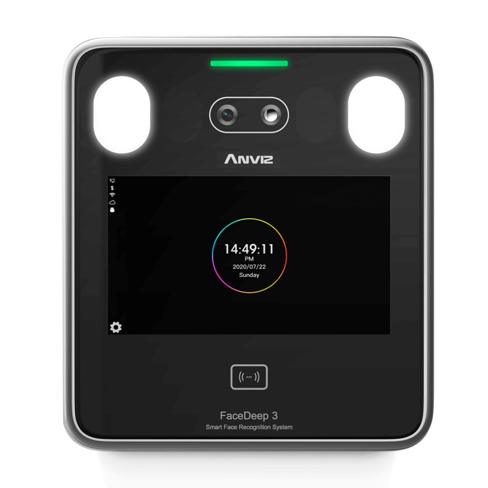 (FACEDEEP3) Contrôle d´accès et de présence - Facial, carte EM et PIN - 6.000 utilisateurs | 100.000 registres - TCP/IP, Wi-Fi, USB, RS485, Wiegand - 5" Écran tactile TFT | Contrôleur intégré - CrossChex