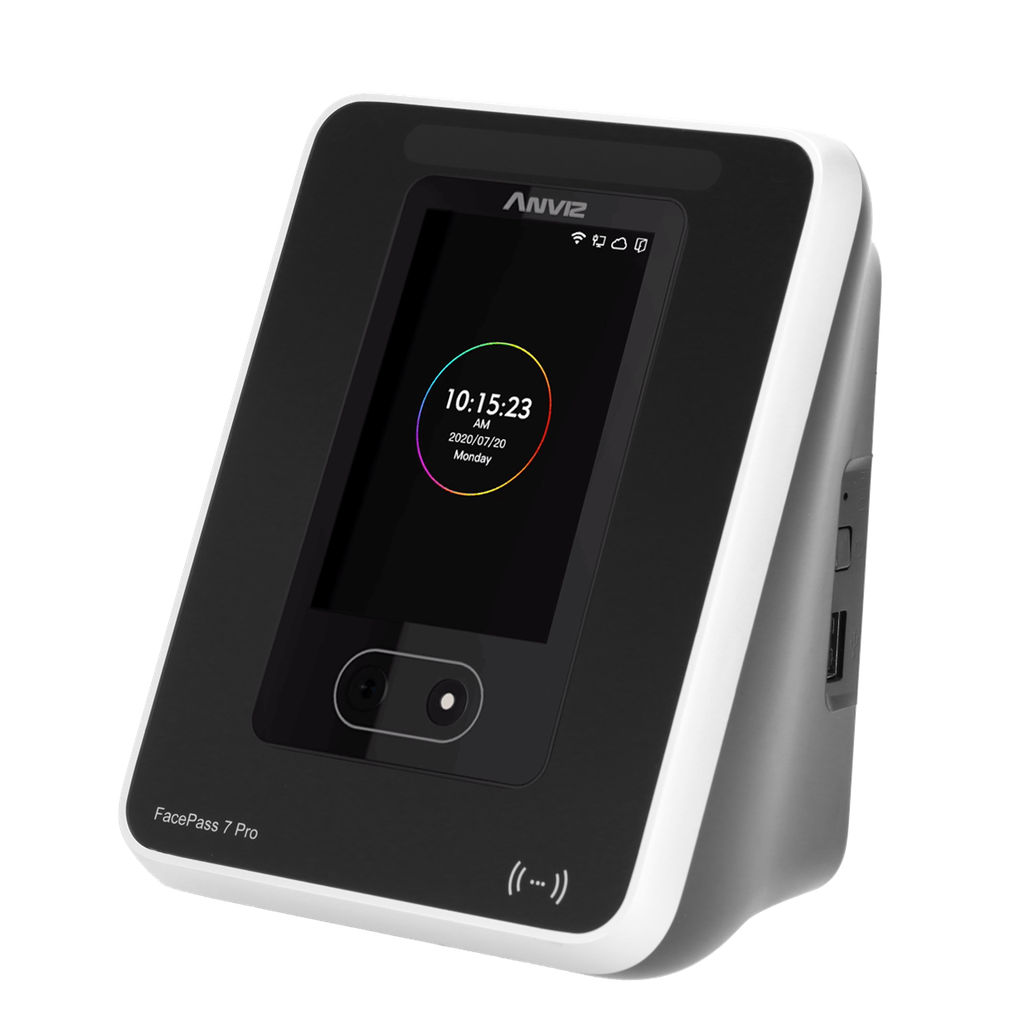(FACEPASS7-PRO) Contrôle d´accès et de présence - Facial, carte EM et PIN - 3.000 utilisateurs | 100.000 registres - TCP/IP, WiFi, USB, RS485 et Wiegand - 3.5" Écran tactile TFT | Contrôleur intégré - CrossChex