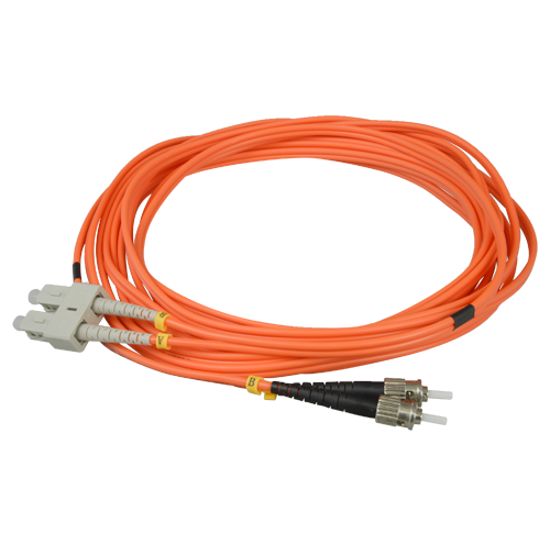 (FB-SCST-DXMM-5) Câble pour fibre optique - Duplex - Multimode - Connecteur SC sur ST - 5 mètres - Couleur orange