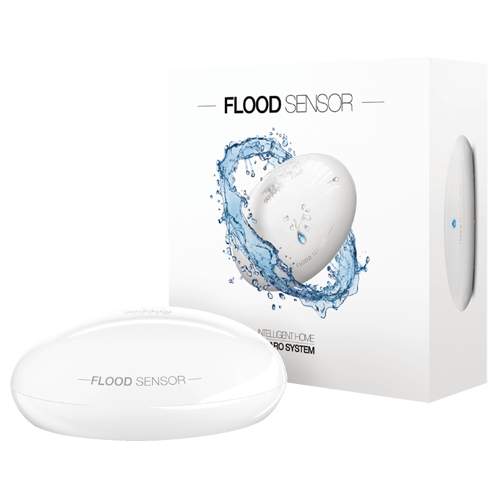 (FGBHFS-101) Détecteur d'inondation - Sans fil / Bluetooth - Compatible avec Apple HomeKit - Antenne interne - Contact NC pour système d'alarme - DC12V ou 1 pile CR123A 3.0 V