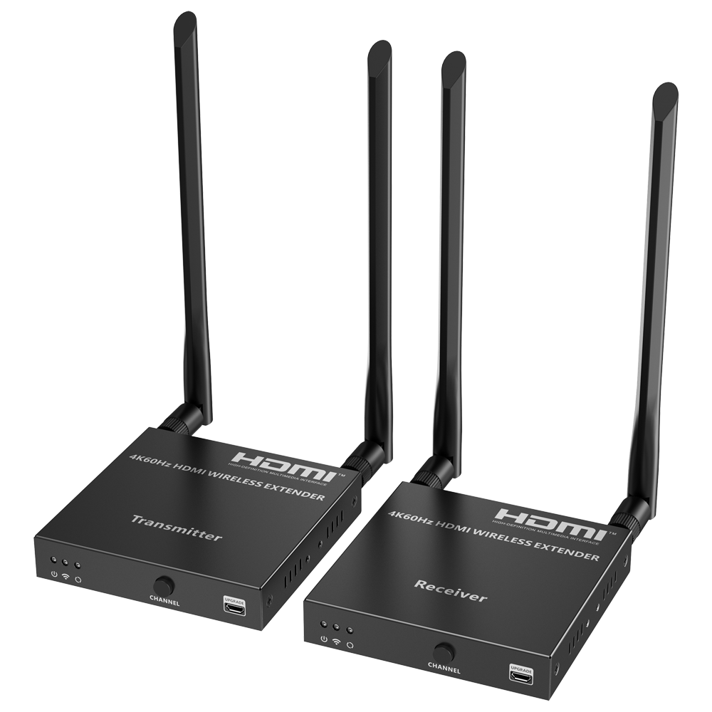 (HDMI-EXT-W-4K60-V2) Prolongateur de signal HDMI sans fil - Portée 50 m - Résolution 4K - Autorise les connexions 1:1