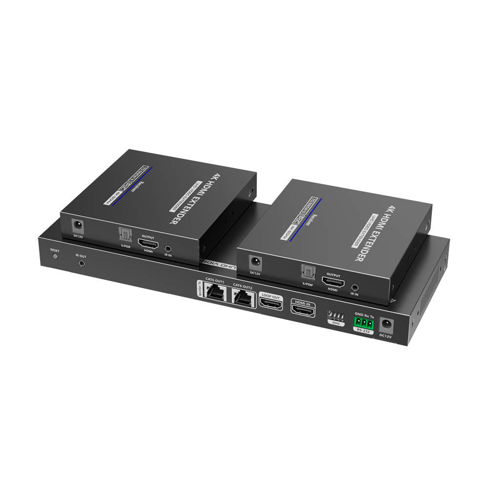 (HDMI-SPL-1x2-4K60-CAT6) Répartiteur HDMI avec extension - Portée 70m - Résolution 4K - Autorise les connexions 1:2