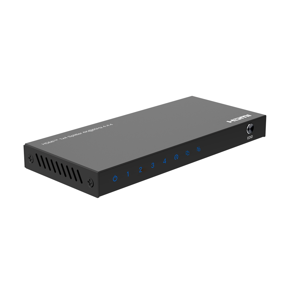 (HDMI-SPL-1x4-4K60) Splitter HDMI  - 1 Entrée - 4 Sorties - Résolution jusqu'à 4K@60Hz - Paramètres EDID