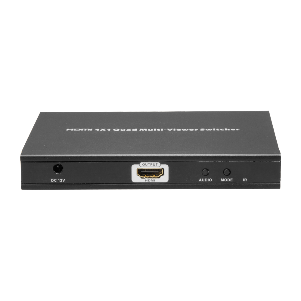 (HDMI-VIEWER-4-V2) HDMI Switch - Jusqu'à 4 entrées 1080p - 1 sortie HDMI 1080p - Clavier - Télécommande de contrôle - Extensions de télécommande incluses