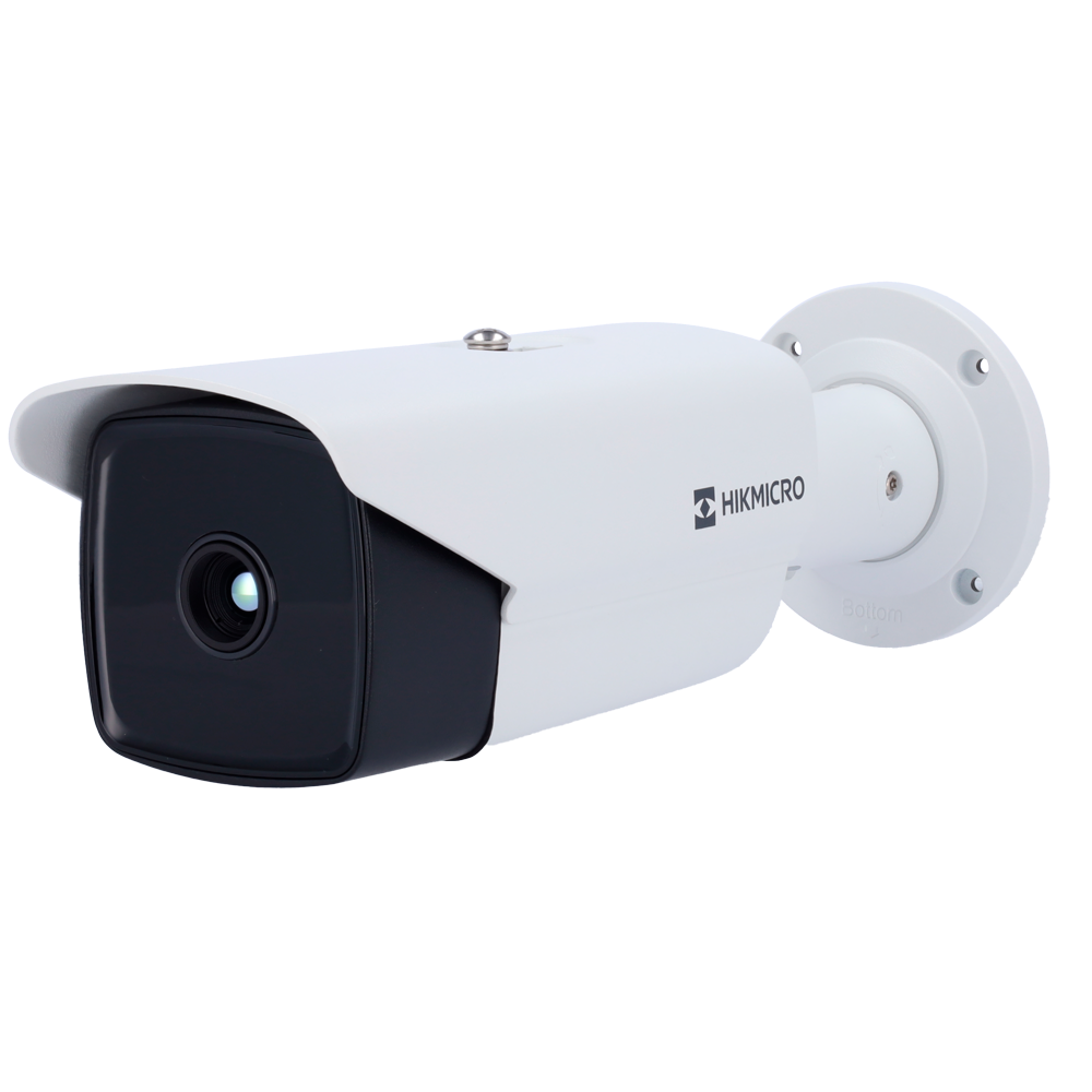 (HM-TD2138-8/G0/T1Y(L)) Caméra IP Bullet Térmique HikMicro - Résolution thermique 384x288 | Taille des pixels 12 µm - NETD < 25 mK < (25 °C, F1.0) - Distance focale 7.6 mm - Alarme 2 Entrées / 2 Sorties | 1 Aud Entrée - IP67 | IK10 | TVS 4000 V | NEMA 4X | PoE