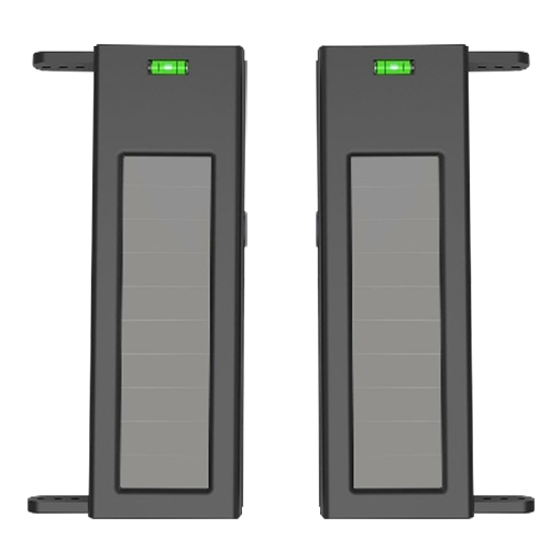 (IBS-SH-60-2) Détecteur de barrière solaire par infrarouges - Intégralement sans fil | 2 faisceaux - Portée du signal jusqu´à 1000m - Portée max. de détection 60m - Réglage automatique face aux interférences - Alimentation batterie 3.3V interne