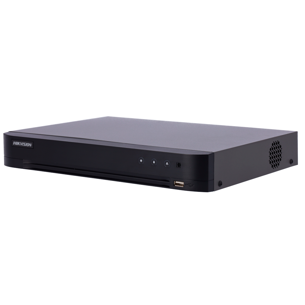 [iDS-7204HUHI-M1/XT] (iDS-7204HUHI-M1/XT) Hikvision DVR 5n1 Gamme PRO - 4 CH HDTVI / HDCVI / AHD / CVBS - Jusqu'à 8 canaux IP - Résolution d'entrée maximale 8Mpx - AcuSense (4 Ch) | Reconnaissance des visages (2Ch) | 1 HDD - MD 2.0 sur tous les canaux | Audio