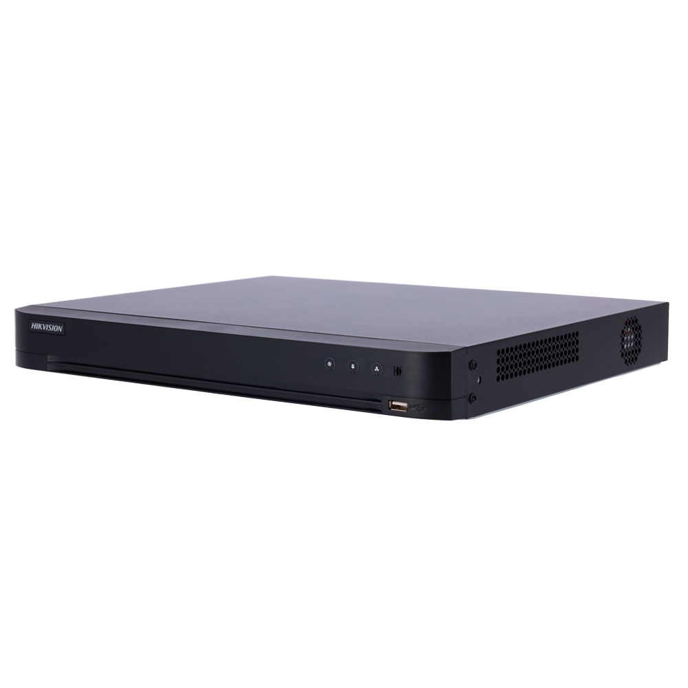 (iDS-7208HUHI-M2/PXT/4A+8/4ALM) Hikvision DVR 5n1 Gamme PRO - 8 CH HDTVI / HDCVI / AHD / CVBS - Jusqu'à 16 CH IP | Port HDMI 4K et VGA - Détection de mouvement 2.0 | AcuSense - Détection des visages : Reconnaissance  faciale - 2 HDD | Audio | Alarmes