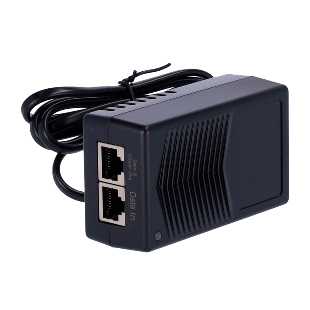 (INJ-POE-15W) Injecteur PoE passif - Entrée/Sortie RJ45 10/100 Mbps - Puissance 15 W - Distance maximale 100 m - Vitesse 100M - Stabilisé et protégé