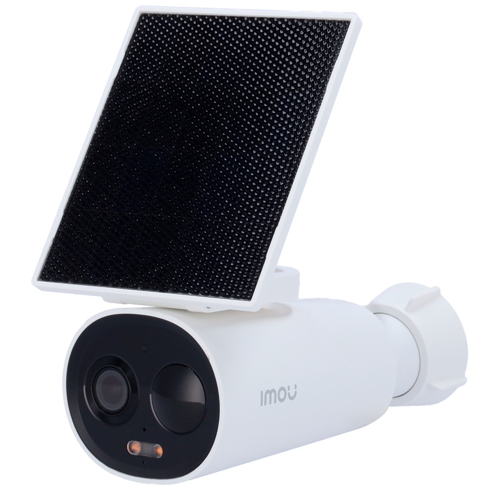 (IPC-K9DCP-3T0WE-V2-IMOU) Caméra Wi-Fi à batterie Imou 3 mégapixel - Panneau solaire intégré - Objectif 2.8 mm / IR 15m - Détection PIR des personnes - Audio bidirectionnel / Sirène - Application Imou Life et Dahua