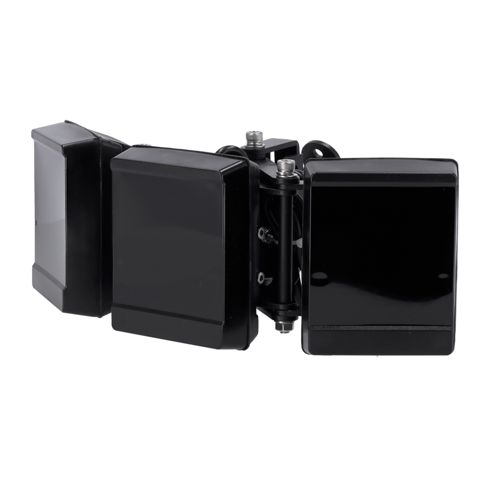 (IR45-160-SG63) Infrarouge de portée 100~160m - Illumination par LEDs de 850 nM - 18 Lampes LED IR - Ouverture de la poutre 15°~45º - Intensité et limite regulable - Imperméable IP66 , IK10