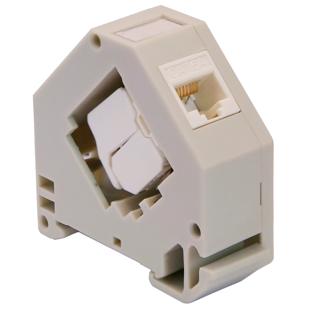 [KS6A-UTP-TL180-DIN] (KS6A-UTP-TL180-DIN) Connecteur pour câbles UTP - Connecteur sortie RJ45 - Compatible UTP categorie 6A - Installation facile sans outils - Montage sur rail DIN