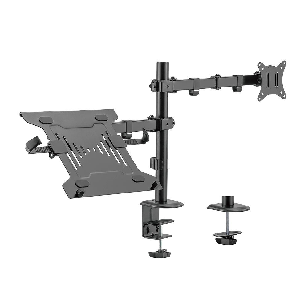 (LDT66-C024ML) Brazo para monitor y PC - Instalación en mesa - Carga máxima 9Kg - Inclinación -45º +45º - VESA 75x75 - VESA 100x100mm