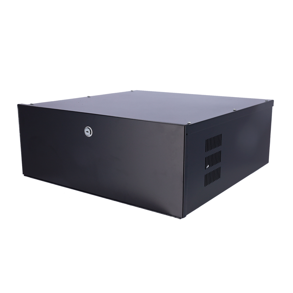 (LOCKBOX-4U) Caisse métallique fermé pour DVR - Spécifique pour CCTV - Pour enregistreurs jusqu'à 4U rack - Serrures à came - Ventilateur inclus - Qualité et résistance