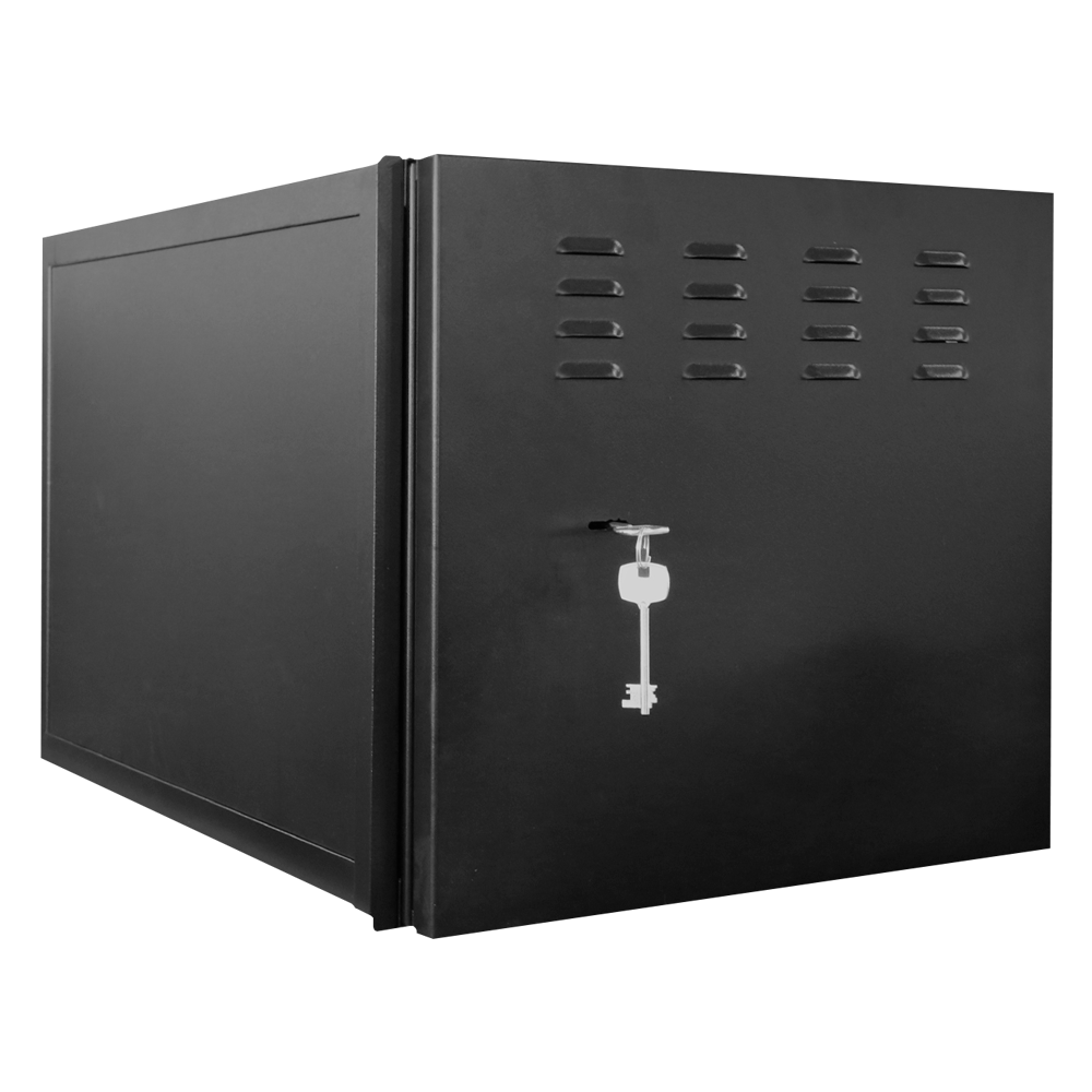(LOCKBOX-6U-SL) Caisse métallique fermé pour DVR - Spécifique pour CCTV - Pour enregistreurs jusqu'à 6U rack - Serrures à came - Compatible avec la norme RACK de 19" - Qualité et résistance