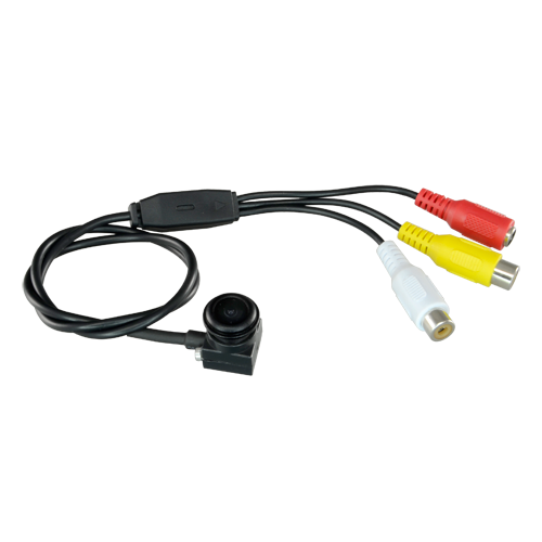 (MC304D) Caméra ultraminiature - 1/4" Aptina© 960H CMOS MT9V139 - Câble d'extension 0.5 mètres - Objectif grand angle 1.8 mm - 0.1 Lux / F2.0 - 14 x 14 x 20 mm, 27 g