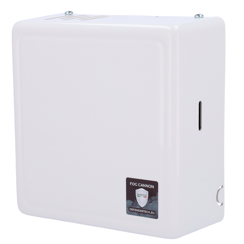 (MF-15-AJ) Générateur de brouillard Defendertech - 2 relais Ajax installés pour armement et déclenchement - 100 m3 en 60" - Batterie non incluse - Jusqu'à 2.5 minutes de capacité - Ne laisse aucune trace après le déclenchement