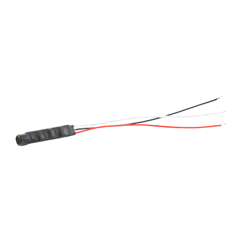 (MIC02) Microphone externe - Connecteur par cable - Power + (Rouge), Power (Noir) - audio (Blanc) - Alimentation DC6V~12V - Long: 130 mm
