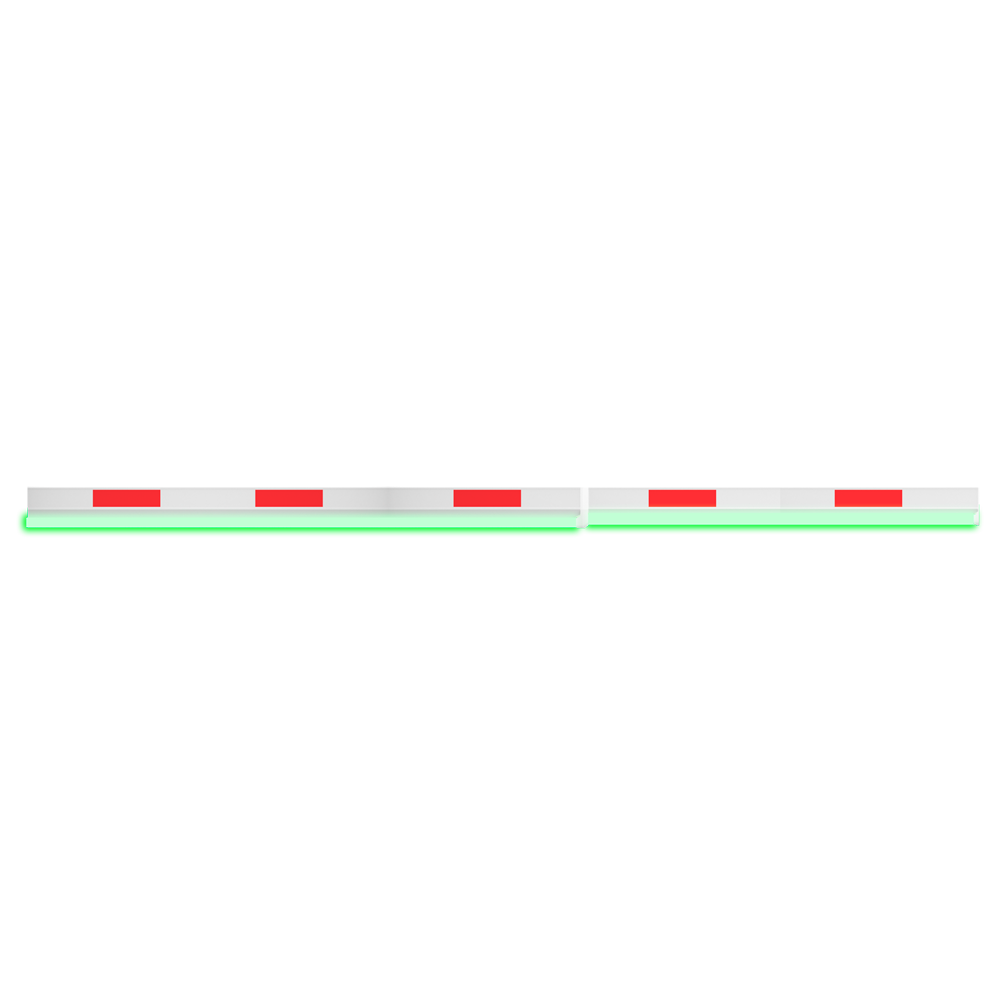 (PB-BOOM-TELESCOPIC-6M-LED) Bras de barrière pour parking - Compatible avec PB-PARKBARRIER PRO et ULTRA - Bras droit télescopique jusqu'à 6 m - Fabriqué en aluminium - LED d'état : bande de caoutchouc - Installation simple