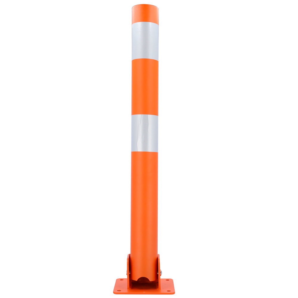 (PB-PL301-MANUAL) Barrière de stationnement personnel - Actionnement manuel - Conception d'une borne cylindrique - Verrouillage par cadenas - Installation sur une surface - Fabriqué en acier