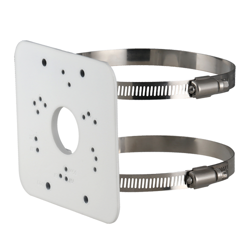 (PFA152-E) Support pour mâts / réverbères - Pour caméras bullet ou dômes - Rang diamètre 80~150 mm - Adapté pour une utilisation extérieure - Couleur blanche - Passage de câble