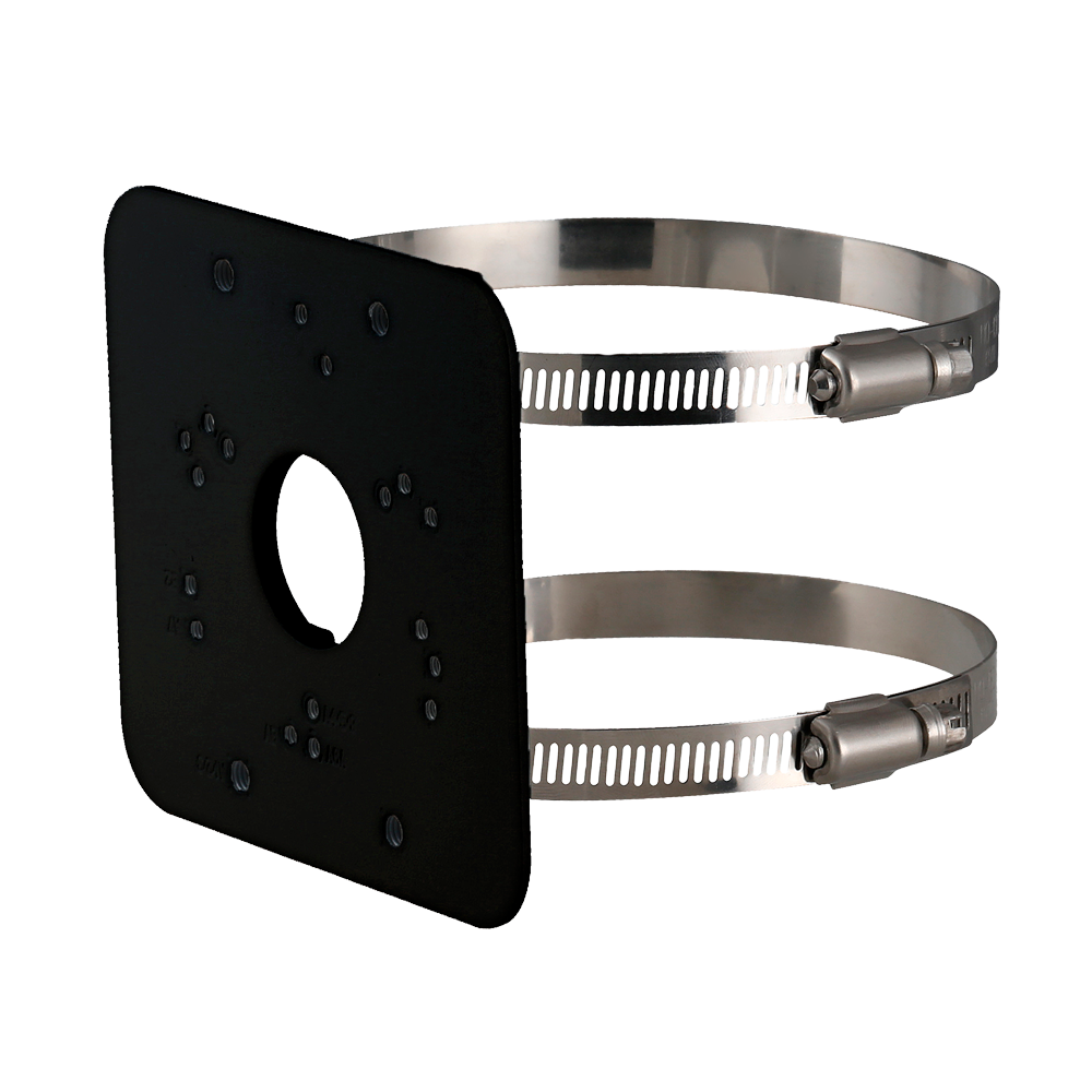 (PFA152-E-B) Support pour mâts / réverbères - Pour caméras bullet ou dômes - Rang diamètre 80~150 mm - Adapté pour une utilisation extérieure - Passage de câble - Couleur noir