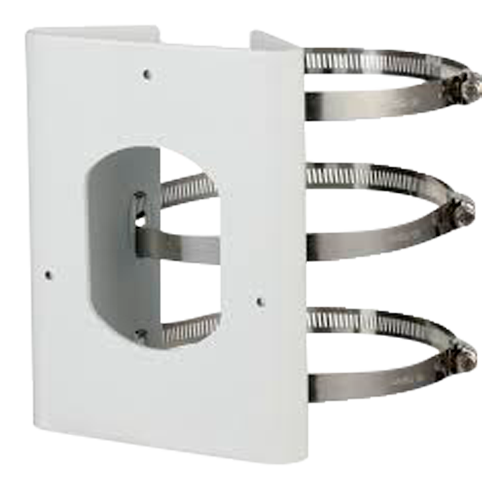 (PFA154) Support de poteau - Apte pour dômes motorisés - Fabriqué en SECC - 170 mm (H) x 130,4 mm (L) x 45 mm (Pr) - Passage de câble